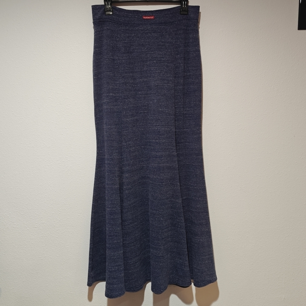 Y2K Forever 21 Mermaid Maxi Skirt  Heathered Navy Blue Twirl